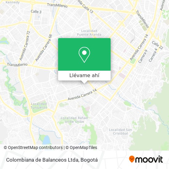 Mapa de Colombiana de Balanceos Ltda