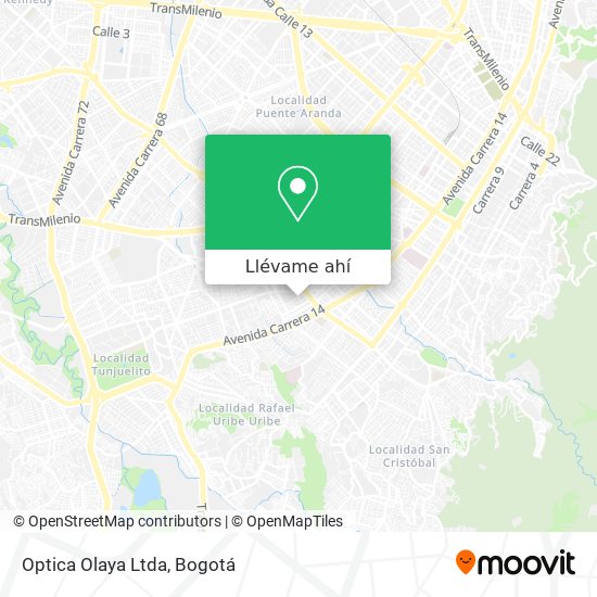 Mapa de Optica Olaya Ltda