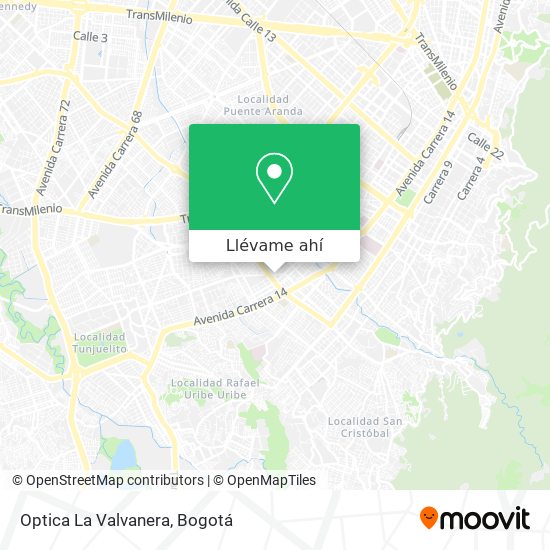 Mapa de Optica La Valvanera