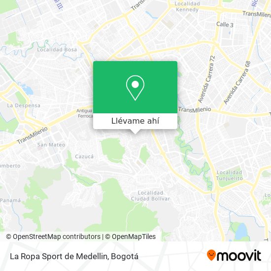 Mapa de La Ropa Sport de Medellin