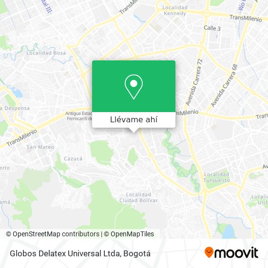 Mapa de Globos Delatex Universal Ltda