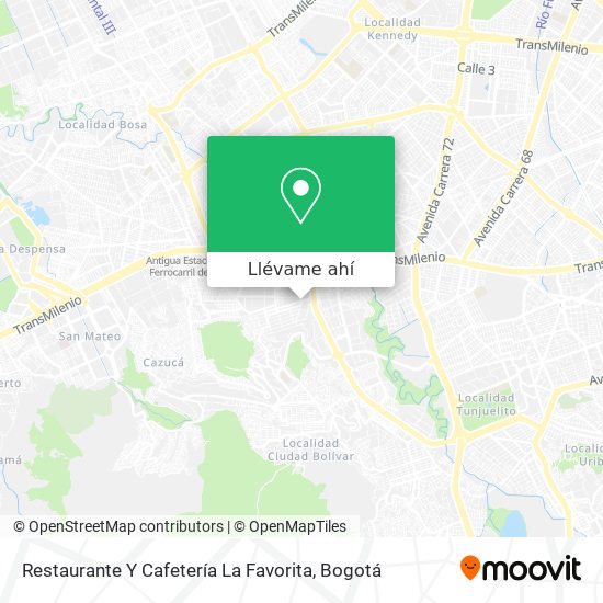 Mapa de Restaurante Y Cafetería La Favorita
