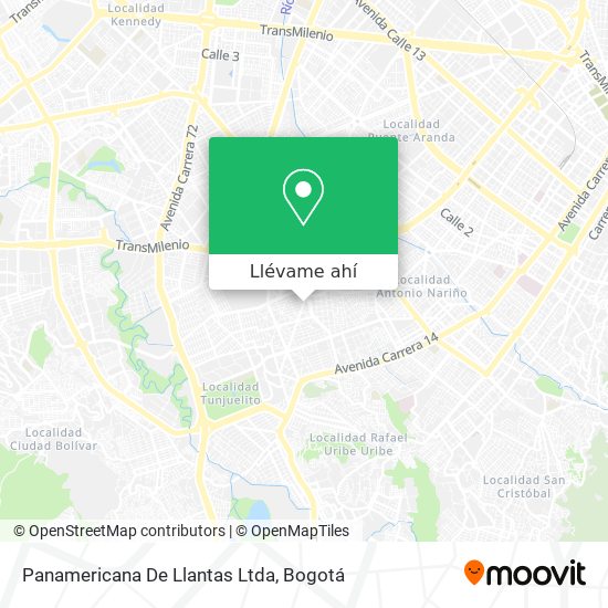 Mapa de Panamericana De Llantas Ltda