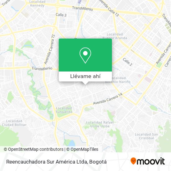 Mapa de Reencauchadora Sur América Ltda