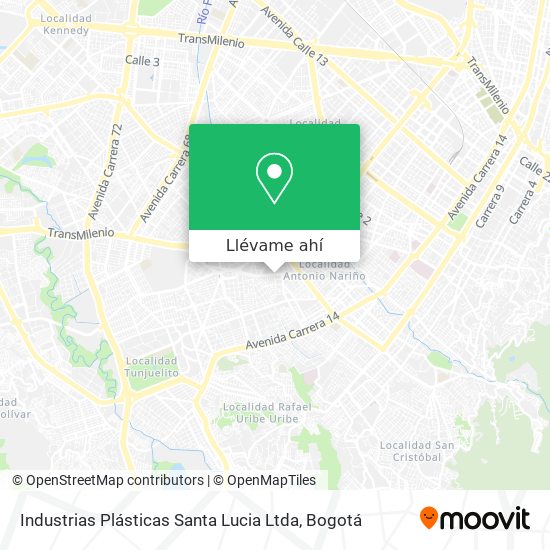 Mapa de Industrias Plásticas Santa Lucia Ltda