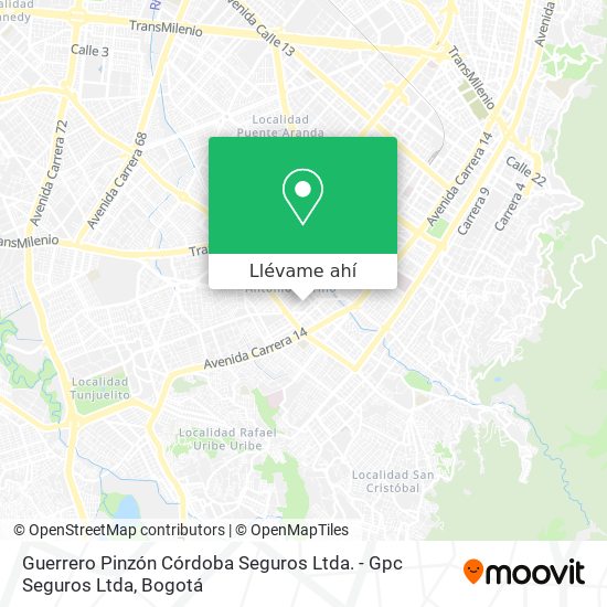 Mapa de Guerrero Pinzón Córdoba Seguros Ltda. - Gpc Seguros Ltda