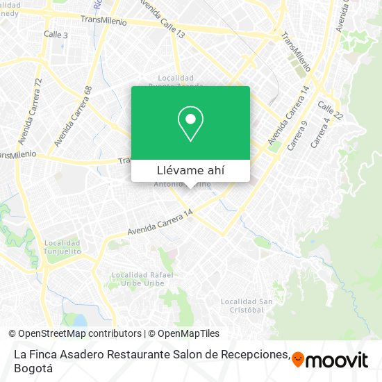 Mapa de La Finca Asadero Restaurante Salon de Recepciones