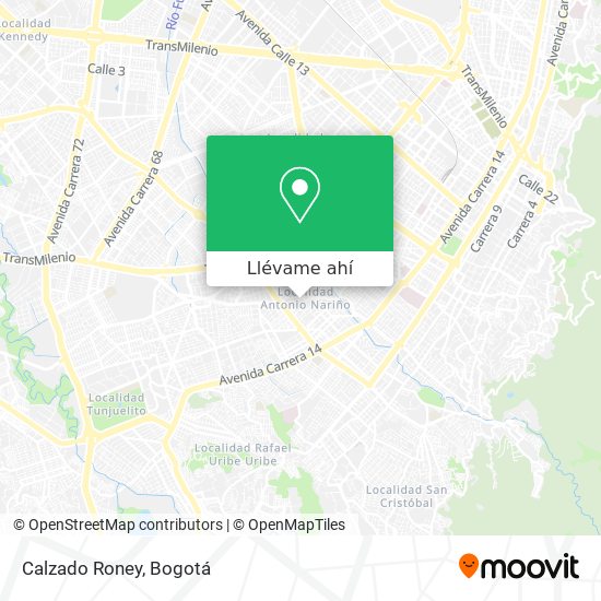 Mapa de Calzado Roney