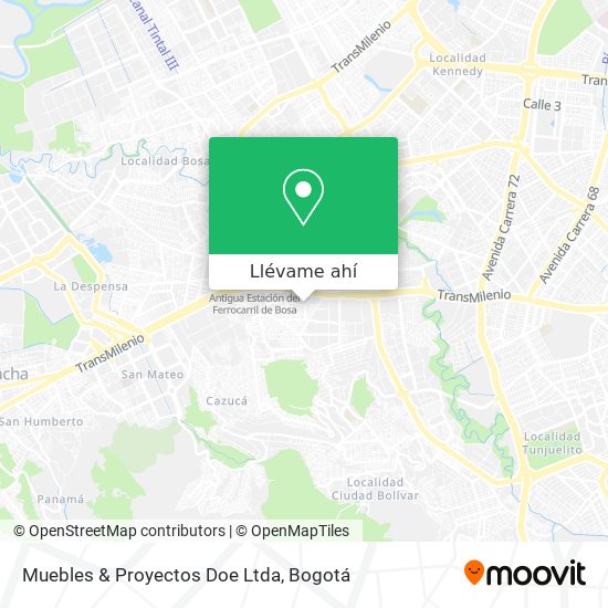 Mapa de Muebles & Proyectos Doe Ltda