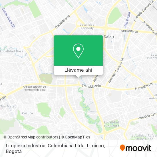 Mapa de Limpieza Industrial Colombiana Ltda. Liminco