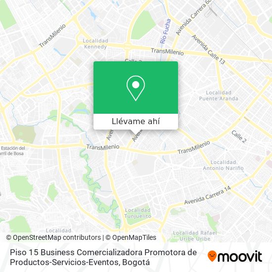 Mapa de Piso 15 Business Comercializadora Promotora de Productos-Servicios-Eventos