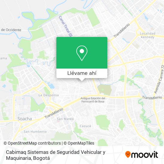 Mapa de Cabimaq Sistemas de Seguridad Vehicular y Maquinaria