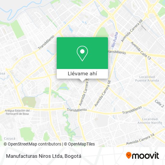 Mapa de Manufacturas Niros Ltda