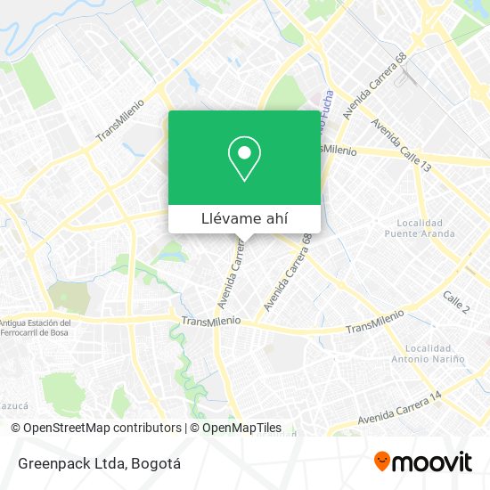 Mapa de Greenpack Ltda