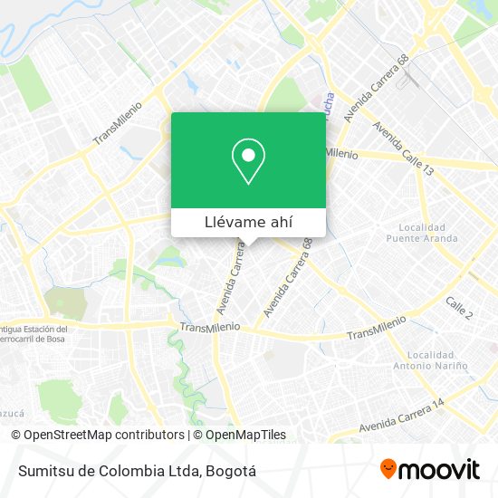 Mapa de Sumitsu de Colombia Ltda