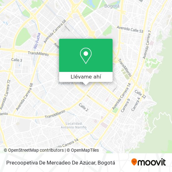 Mapa de Precoopetiva De Mercadeo De Azúcar