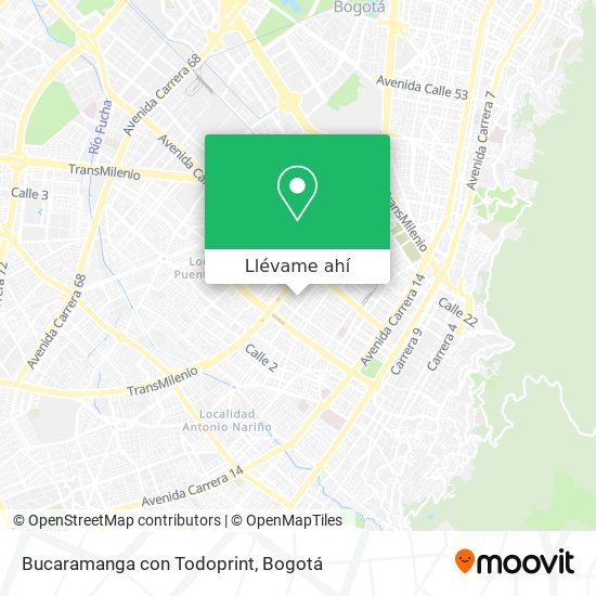 Mapa de Bucaramanga con Todoprint