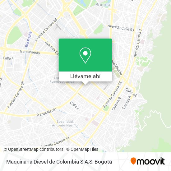 Mapa de Maquinaria Diesel de Colombia S.A.S