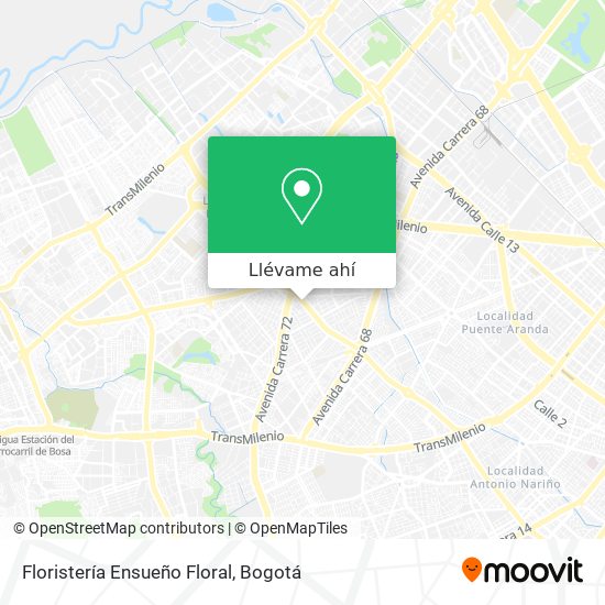 Mapa de Floristería Ensueño Floral