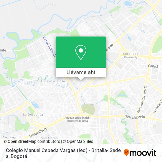 Mapa de Colegio Manuel Cepeda Vargas (Ied) - Britalia- Sede a