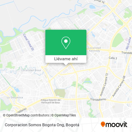 Mapa de Corporacion Somos Bogota Ong