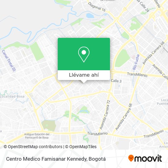 Mapa de Centro Medico Famisanar Kennedy