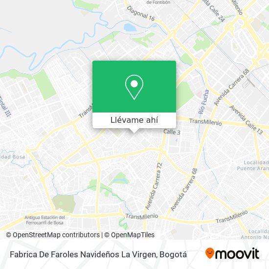 Mapa de Fabrica De Faroles Navideños La Virgen