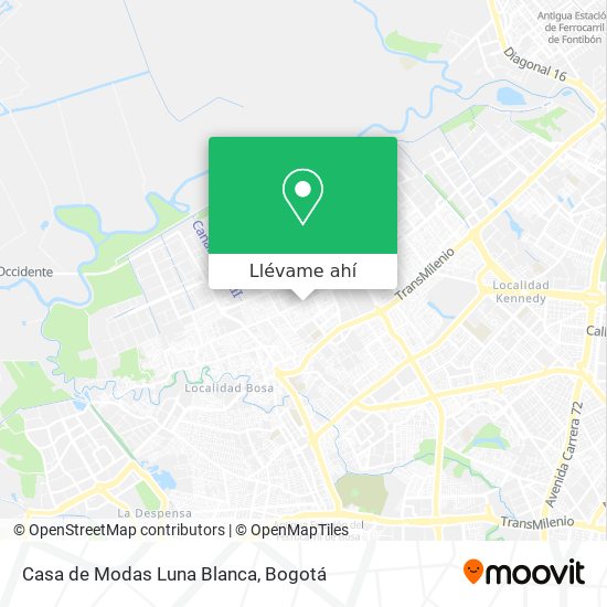 Mapa de Casa de Modas Luna Blanca