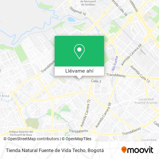 Mapa de Tienda Natural Fuente de Vida Techo