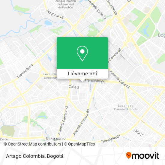 Mapa de Artago Colombia