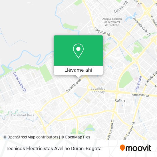 Mapa de Técnicos Electricistas Avelino Durán