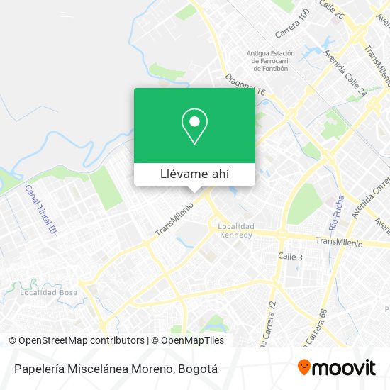 Mapa de Papelería Miscelánea Moreno