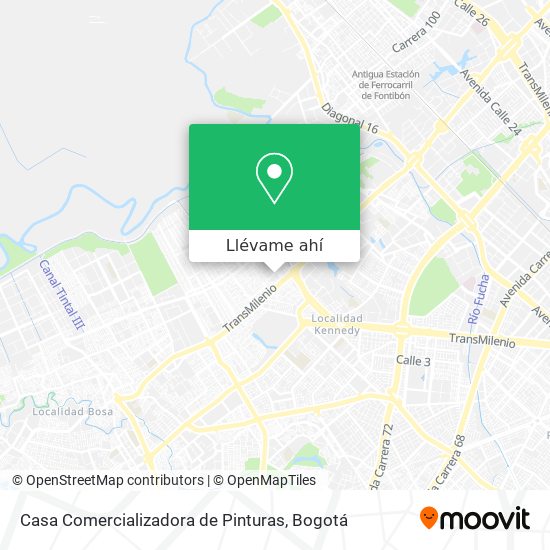 Mapa de Casa Comercializadora de Pinturas