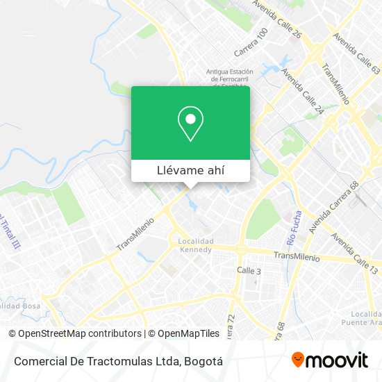 Mapa de Comercial De Tractomulas Ltda