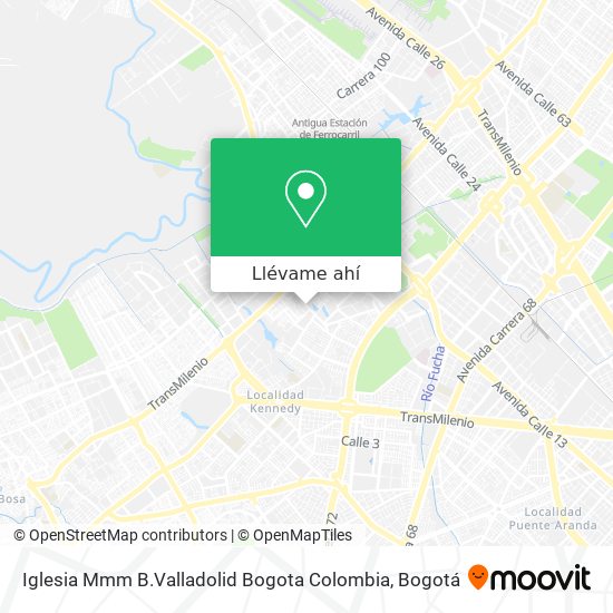 Mapa de Iglesia Mmm B.Valladolid Bogota Colombia
