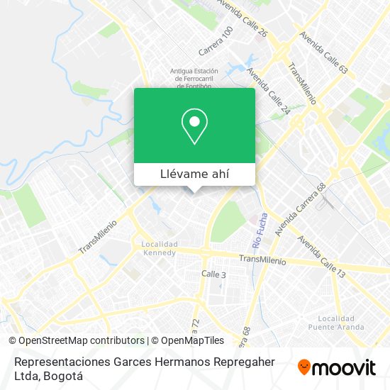 Mapa de Representaciones Garces Hermanos Repregaher Ltda
