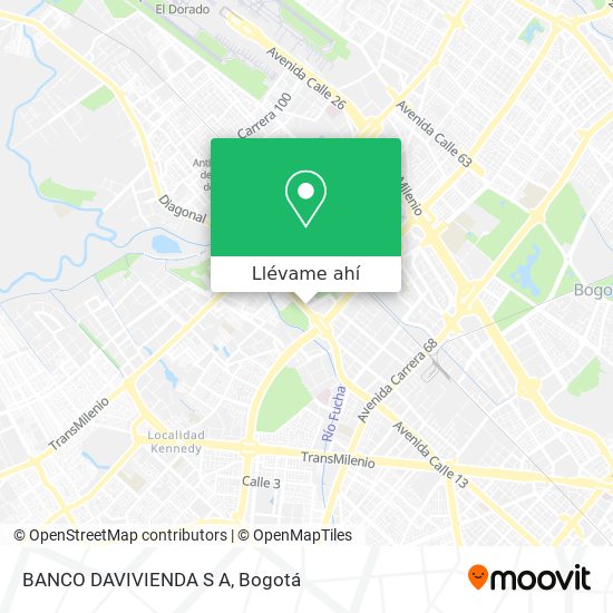 Mapa de BANCO DAVIVIENDA S A