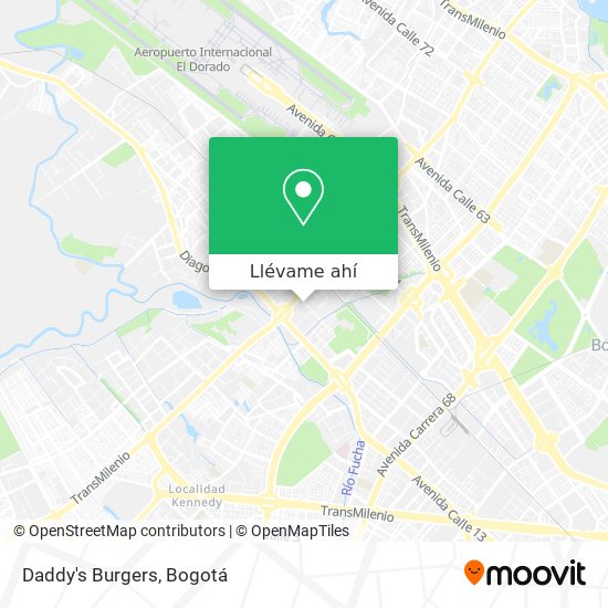 Mapa de Daddy's Burgers