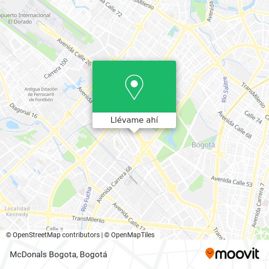 Mapa de McDonals Bogota