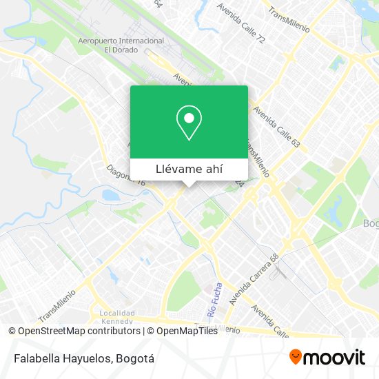 Mapa de Falabella Hayuelos