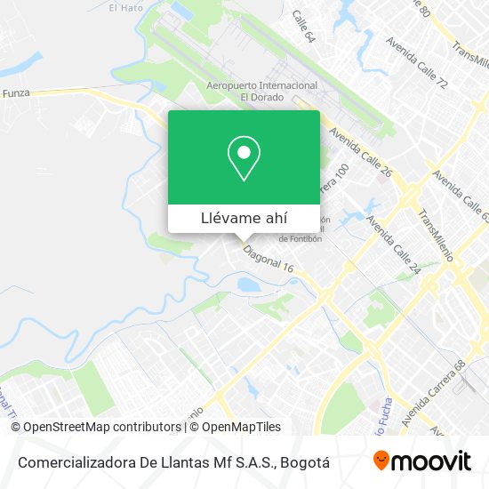 Mapa de Comercializadora De Llantas Mf S.A.S.