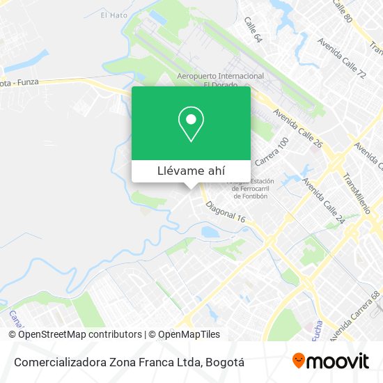Mapa de Comercializadora Zona Franca Ltda