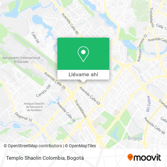 Mapa de Templo Shaolin Colombia