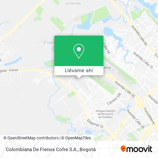 Mapa de Colombiana De Frenos Cofre S.A.