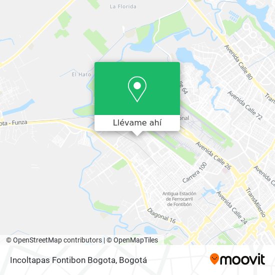 Mapa de Incoltapas Fontibon Bogota