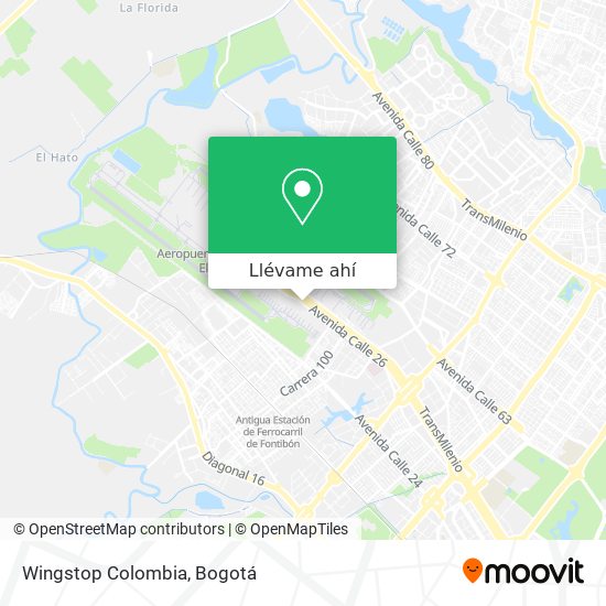 Mapa de Wingstop Colombia