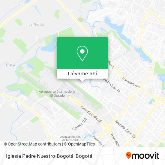 Mapa de Iglesia Padre Nuestro-Bogotá