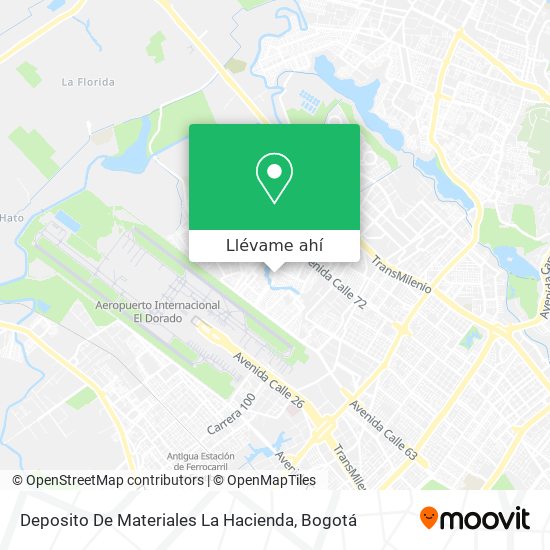 Mapa de Deposito De Materiales La Hacienda