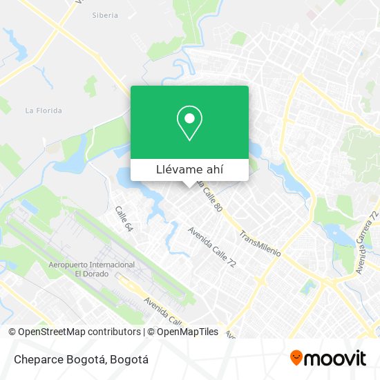 Mapa de Cheparce Bogotá