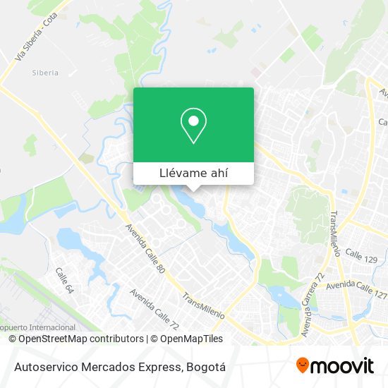 Mapa de Autoservico Mercados Express